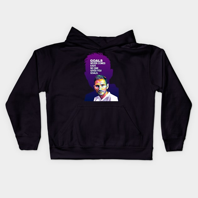 Football Quotes Kids Hoodie by Alkahfsmart